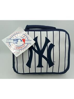 Y2K 2013 New York Yankees White/Blue Pin Strip Logo Lunch Box 10.5" x 8.5"